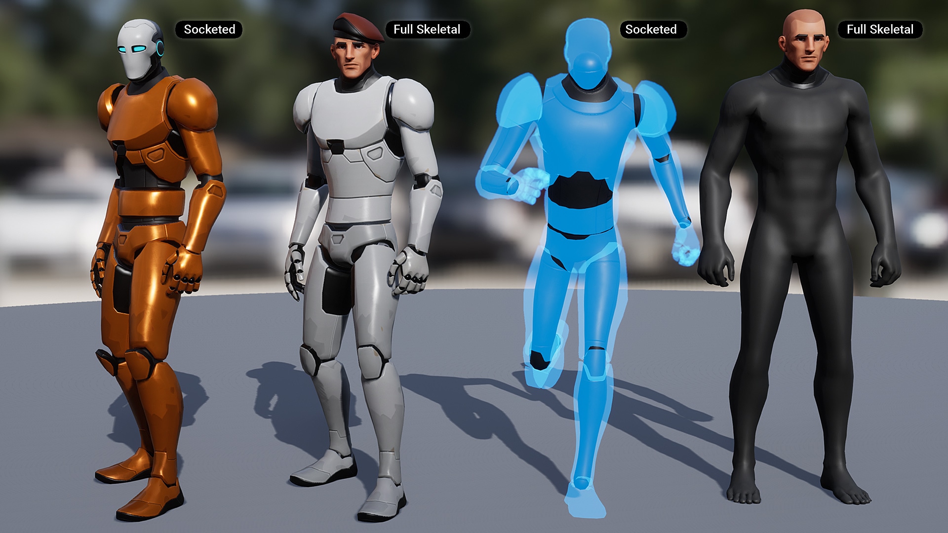 Modular Male Mannequin on Standard Skeleton in Characters UE Marketplace